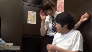 Fuskator Awesome Hoshino Hibiki giving delicious pleasuring handjob HomeVoyeurVideo