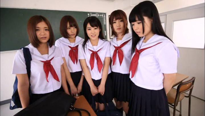 Buceta Awesome Superb Japanese schoolgirl group fuck with four beauties Bra