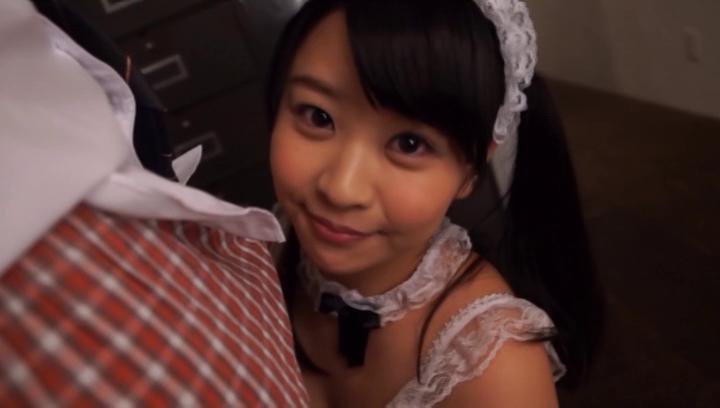 Awesome Minano Ai dresses up as maid and gives a hot blowjob - 1