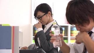 FreeAnimeForLife Awesome Hot office babe Ayane Haruna fucks her colleague at the office Pussy