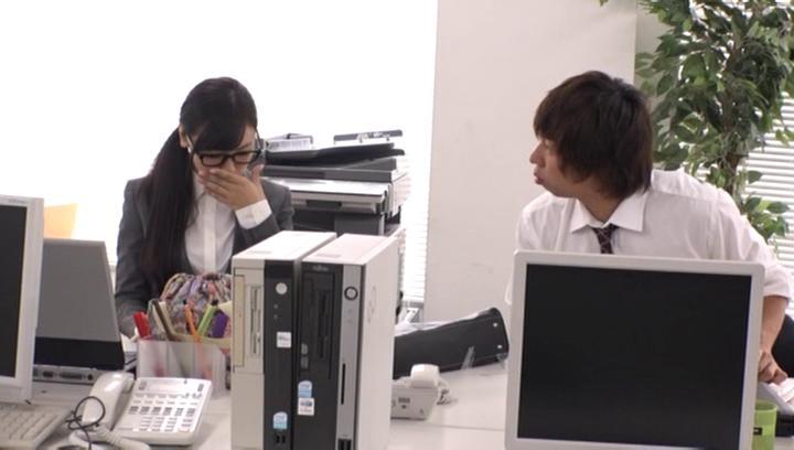 Awesome Hot office babe Ayane Haruna fucks her colleague at the office - 2
