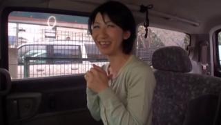 Real Couple Awesome Fiery JApanese AV model fucked hard with a dildo in the back of a car Doggystyle