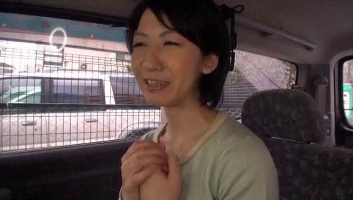 Closeup Awesome Fiery JApanese AV model fucked hard with a dildo in the back of a car DaGFs