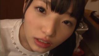 Black Hair Awesome Wasa Yatabe gets blown away by the buzzing vibrator Submission
