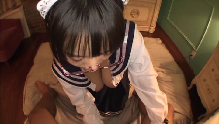 Awesome Hot Asian maid Kaho Shibuya gives out steamy blowies - 2