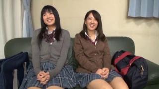 Gaysex  Awesome Steamy foursome with hardcore Japanese schoolgirls Hidden Camera - 1