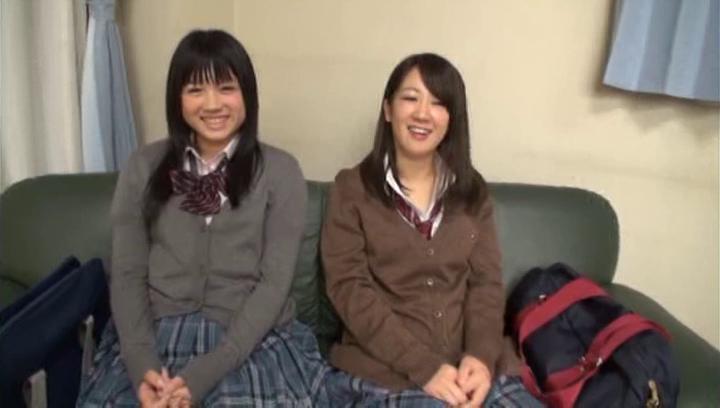 Bareback  Awesome Steamy foursome with hardcore Japanese schoolgirls Messy - 1