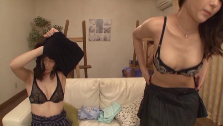 Amateur  Awesome Delightful threesome fun for sweet Asian divas Emo - 1