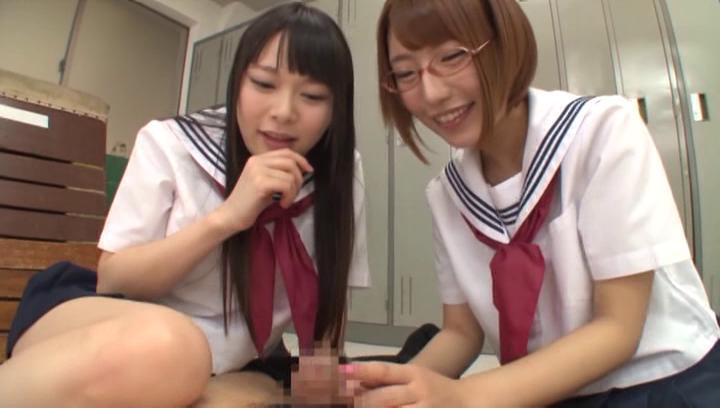 Oral Awesome Steamy trio with Tokyo schoolgirs in hardcore fucking Live