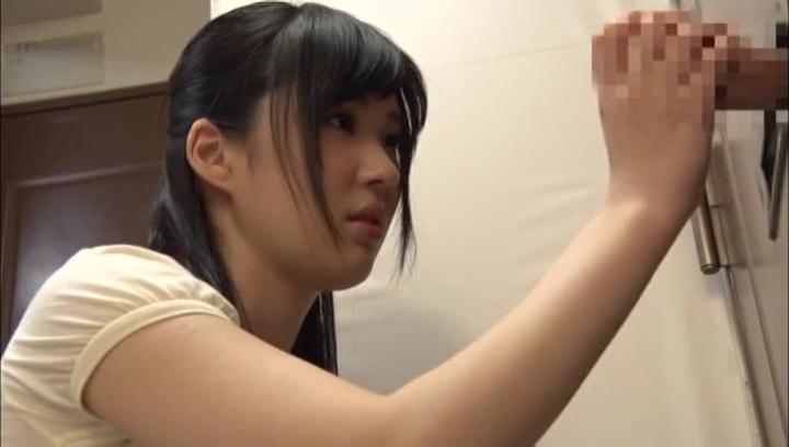 Gloryhole  Awesome Hand work end for Saitou Miyu's filthy cock sucking show Youth Porn - 1