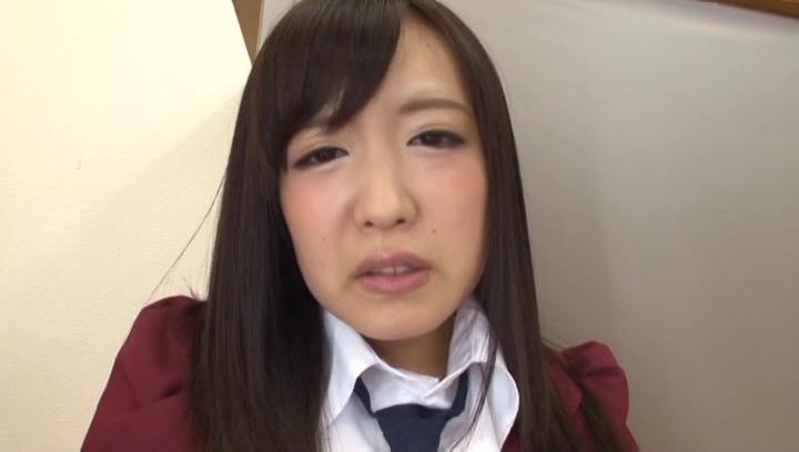 Awesome Kinky schoolgirl Sakura Miyuki enjoys teasing her puffy clit - 1