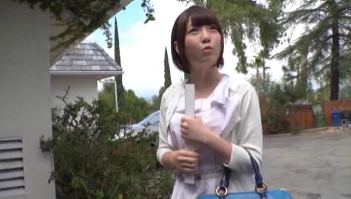 Awesome Cute Sakura Kizuna gets her shaved twat drilled hard outdoors - 1