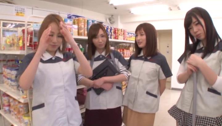 Awesome A group of hot Asian chicks get titfucked at the supermarket - 2