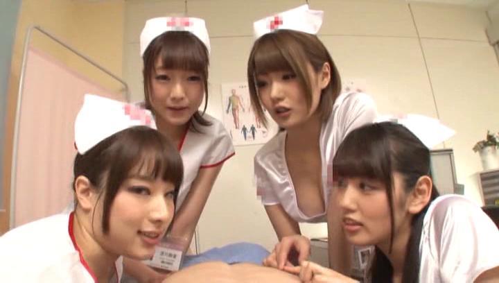 Shy  Awesome Charming Japanese nurses go wild with their patient in a XXX action Pururin - 1
