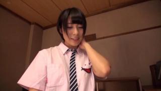 Cum Awesome Short-haired Japanese teen fucks with an...