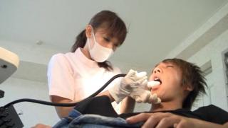 Real Amateur Porn Awesome Charming Tokyo dentist bounces on her patient's dong Lesbian Porn