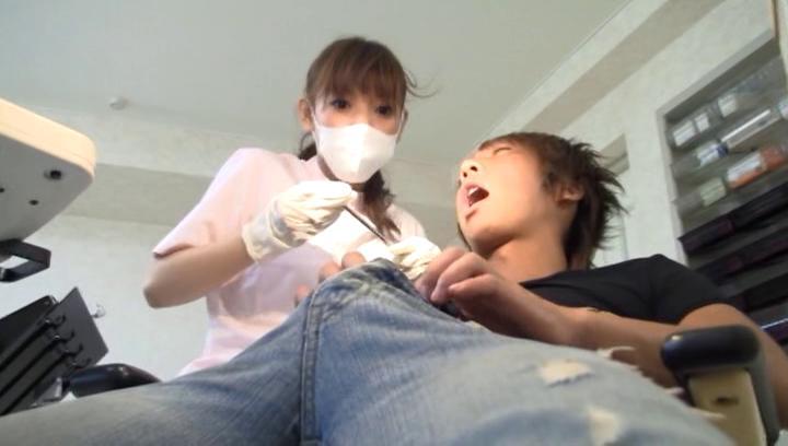 Gay Fetish  Awesome Charming Tokyo dentist bounces on her patient's dong Wrestling - 2