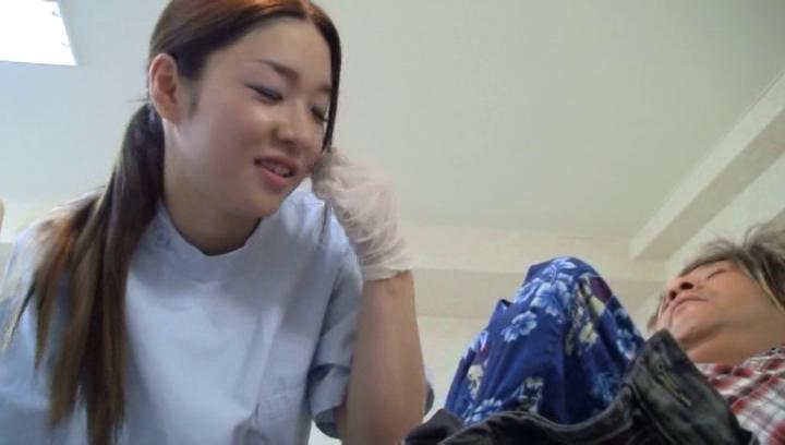 Awesome Shameless Japanese nurse deepthroats and ride her patient's dick - 2