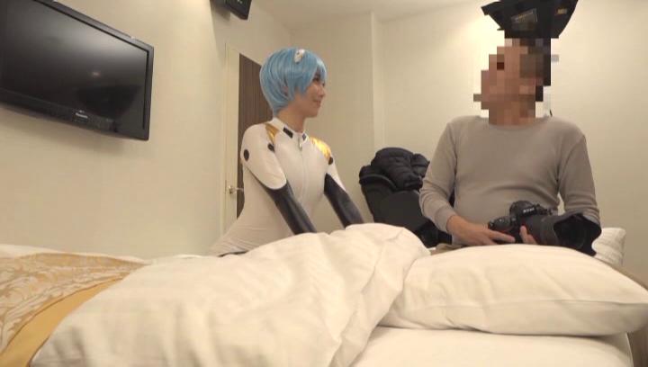 Awesome Cosplay sex lover Kurata Mao fucks with two dudes in a POV vid - 1