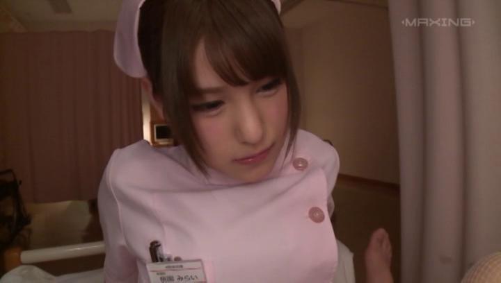 iChan Awesome Kinky nurse Momozono Mirai providing a foot job and a dick ride Stepmother