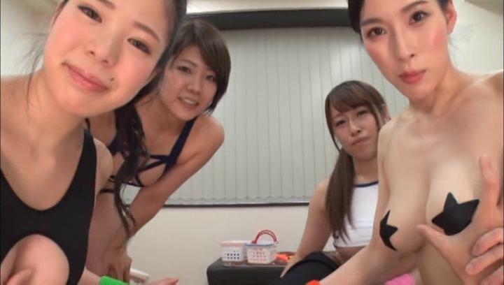 Awesome Japanese brunettes like a group action - 2