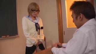 Periscope Awesome Alluring schoolgirl Sakura Kizuna teasing cock of her classmate Beauty