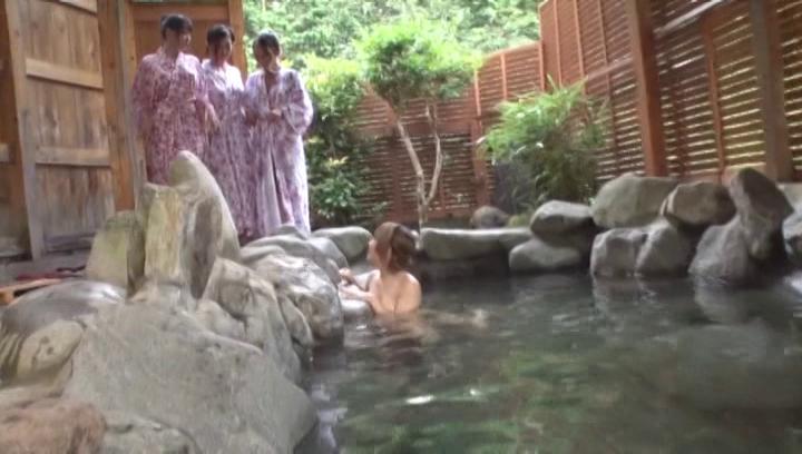 Awesome Stunning outdoor group sex for a hot Japanese av model - 1