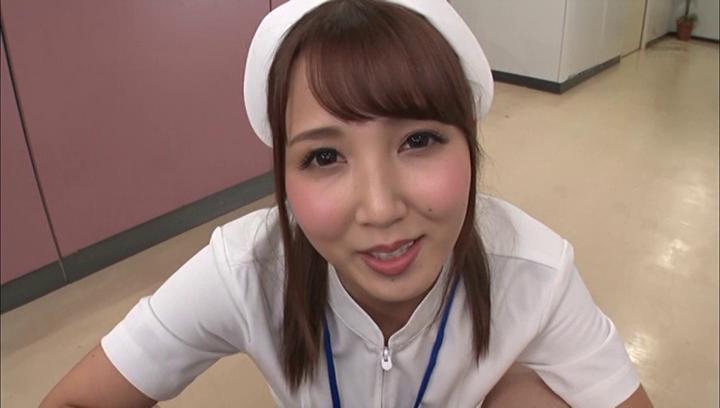 Awesome Japanese nurse gets a big load of cum down her throat - 1
