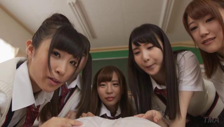 Awesome Japanese schoolgirl is having group sex - 2