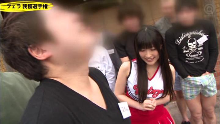 Awesome Japanese cheerleader likes deep blowjobs - 2