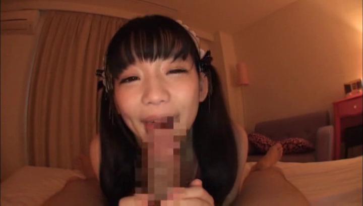 Awesome Nasty Japanese brunette is sucking cock - 1