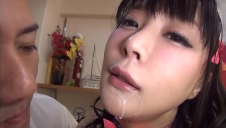 Cheating  Awesome Hanyuu Arisa is eagerly eating fresh cum Gay Cut - 1
