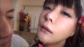 Eros Awesome Hanyuu Arisa is eagerly eating fresh cum Stretch