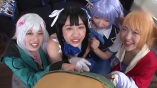 Sex Pussy Awesome Shameless Japanese teens go wild in a cosplay group action Tall