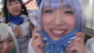 Leggings Awesome Shameless Japanese teens go wild in a cosplay group action Trannies
