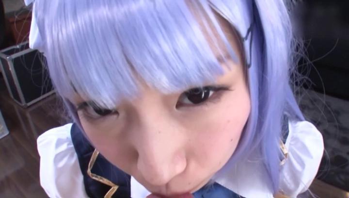 Watersports Awesome Astonishing Japanese girl in a cosplay sex action in POV Breast