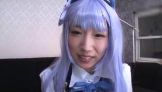 X18 Awesome Astonishing Japanese girl in a cosplay sex action in POV Body