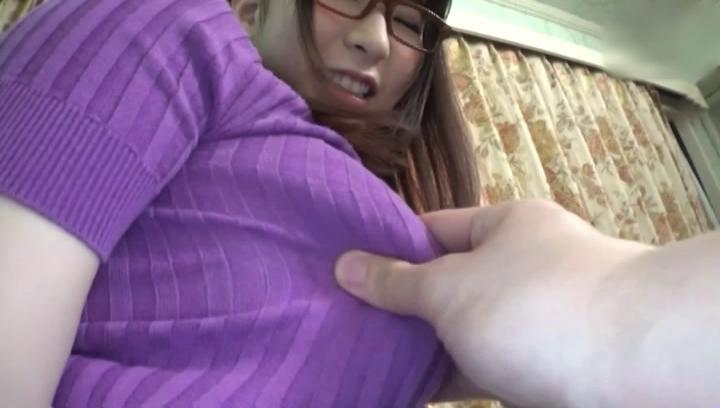 RealLifeCam  Awesome Girl with glasses is good at tit fuck Hardcore Porn - 1
