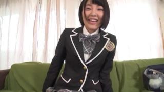 Glamcore Awesome Naughty schoolgirl Hitomi Kanami shows ass...
