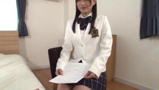 Office Awesome Teen Japanese girl Hakii Haruka enjoying tits pumping Teenager