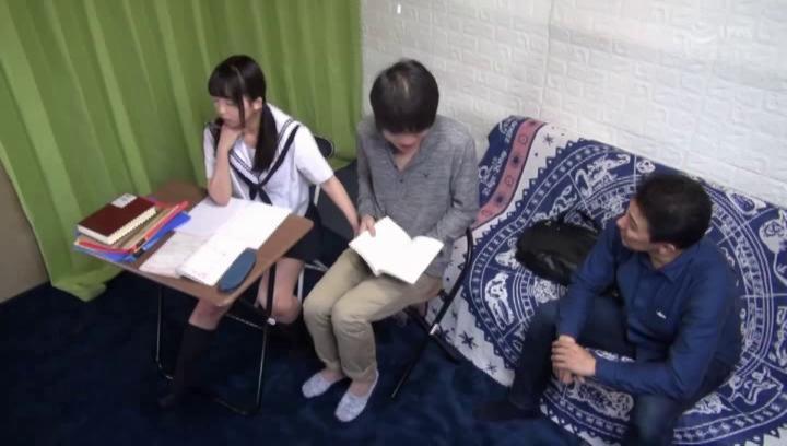 Caliente  Awesome Japanese teen riding a cock instead of doing her homework Hand Job - 1