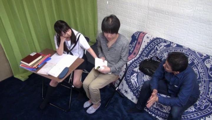 Awesome Japanese teen riding a cock instead of doing her homework - 1