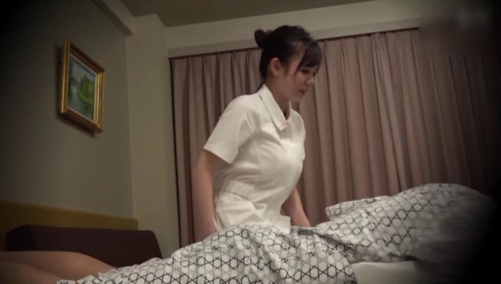 Awesome Amazing Japanese masseuse caught on cam while fucking hard - 1