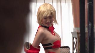ThisVid Awesome Glamour Japanese blonde with big tits enjoying cosplay sex Bisex