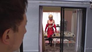 Natural Boobs Awesome Glamour Japanese blonde with big tits enjoying cosplay sex Men