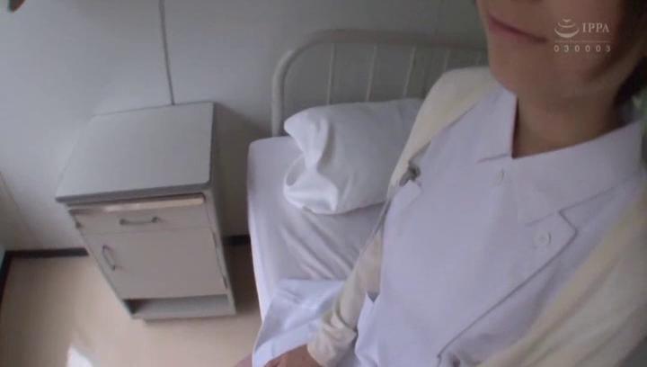 Awesome Kinky Japanese nurse in white stockings having sex with a patient - 2