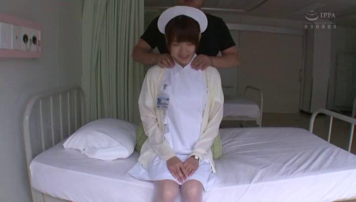 See-Tube  Awesome Kinky Japanese nurse in white stockings having sex with a patient Tanga - 1