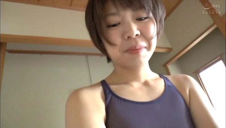 Awesome Japanese MILF with a round ass gets teased by a horny man - 1
