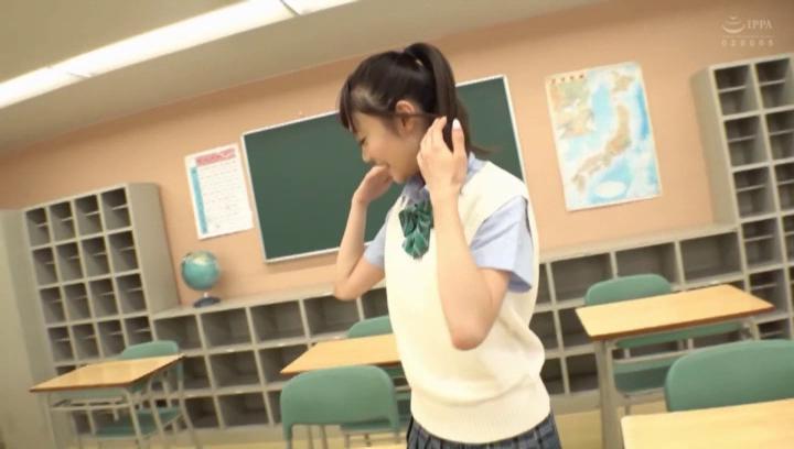 Awesome Cute Japanese girl in a school uniform providng pussy to her teacher - 1