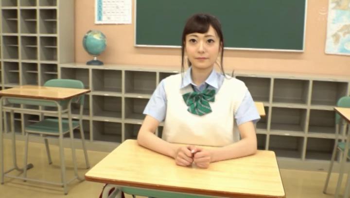 Pussy Play  Awesome Cute Japanese girl in a school uniform providng pussy to her teacher Stream - 1